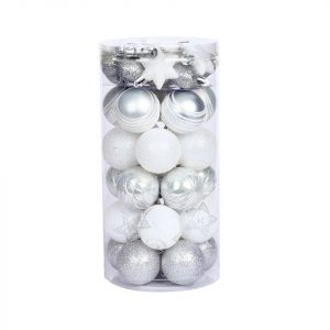 Jormftte Weihnachtsbaumkugel »41-teiliges Mini-Weihnachtsschmuck-Set, Weihnachtsschmuck, glitzernder Glitzer-Weihnachtsbaumschmuck«