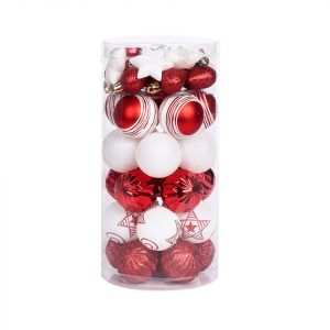 Jormftte Weihnachtsbaumkugel »41-teiliges Mini-Weihnachtsschmuck-Set, Weihnachtsschmuck, glitzernder Glitzer-Weihnachtsbaumschmuck«