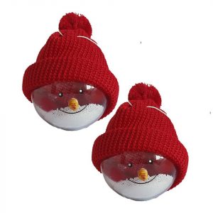 Jormftte Weihnachtsbaumkugel »Weihnachtsbaum-Dekoration, transparent, Kunststoff, Schneemann, mit Hut«