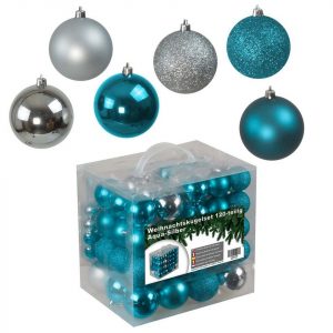 Julido Weihnachtsbaumkugel »Julido 120tlg Weihnachtskugeln Christbaumkugeln« (120 St), umfangreiches Set aus Kugeln von 3cm Ø bis 7cm Ø