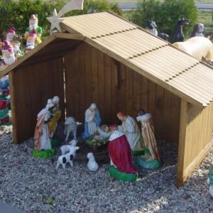 JVmoebel Skulptur »Krippe Figur Garten Statue Skulptur Figuren Skulpturen Weihnachts Dekoration Neu«