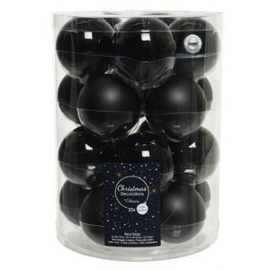 Kaemingk Weihnachtsbaumkugel »Christbaumkugeln Weihnachtskugeln Glas Ø 6 cm 20 Stück schwarz glänzend/matt«