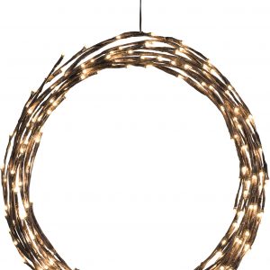 KONSTSMIDE LED-Lichterkette, variabel als Lichterkranz/Lichtergirlande, braun, 240 warmw. Dioden