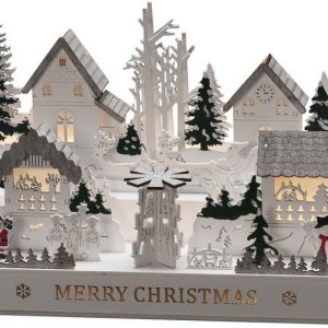 KONSTSMIDE Weihnachtsdorf, 6 Stunden Timer, 12 warm weiße Dioden