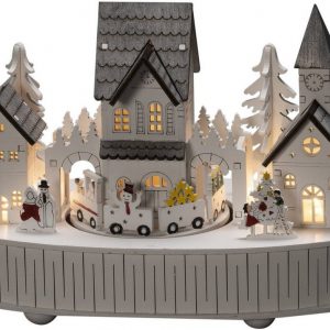 KONSTSMIDE Weihnachtsdorf, 6 Stunden Timer, 5 warm weiße Dioden