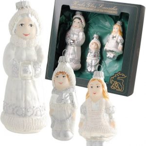 Krebs Glas Lauscha Christbaumschmuck »Die Schneekönigin« (3-tlg), mundgeblasen
