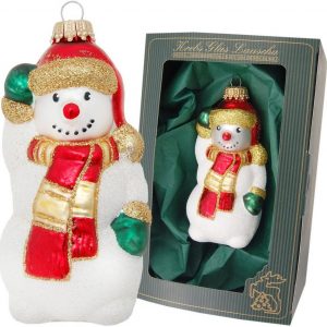 Krebs Glas Lauscha Christbaumschmuck »KGL03394« (1-tlg), Schneemann aus Glas