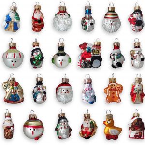 Krebs Glas Lauscha Christbaumschmuck »Minifiguren«, (Set, 24 tlg.), handdekoriert