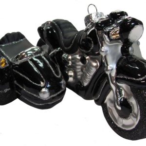 Krebs Glas Lauscha Christbaumschmuck »Motorrad mit Beiwagen«, (1 tlg.), mundgeblasen
