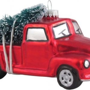 Krebs Glas Lauscha Christbaumschmuck »Pickup mit Weihnachtsbaum« (1-tlg), mundgeblasen
