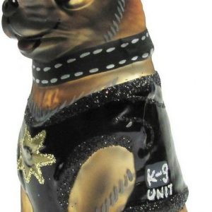 Krebs Glas Lauscha Christbaumschmuck »Schäferhund als Polizist« (1-tlg), mundgeblasen