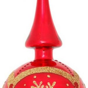 Krebs Glas Lauscha Christbaumspitze »KGL03335« (1-tlg), aus Glas, mit Dekor