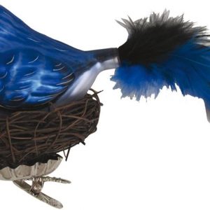 Krebs Glas Lauscha Weihnachtsbaumklammer »Vogel im Nest«, (1 tlg.), mundgeblasen