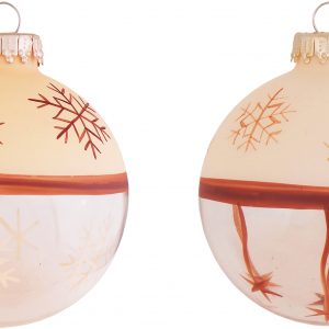Krebs Glas Lauscha Weihnachtsbaumkugel »CBK500000A«, (Set, 8 St.), aus Glas, mit Schneeflocken-Motiv