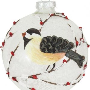 Krebs Glas Lauscha Weihnachtsbaumkugel »CBK50317« (1 St), aus Glas, mit Vogelmotiv