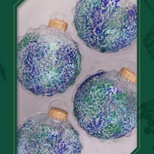 Krebs Glas Lauscha Weihnachtsbaumkugel »CBK70498« (4 St), mit buntem Glittermix