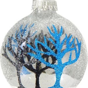 Krebs Glas Lauscha Weihnachtsbaumkugel »CBK72817« (4 St), mit Bäumen