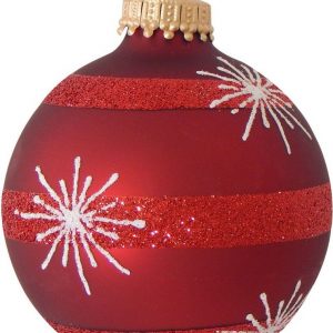 Krebs Glas Lauscha Weihnachtsbaumkugel »CBK90214« (4 St), aus Glas, mit Sternendekor