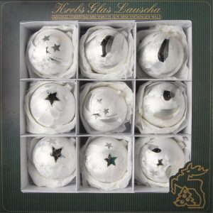 Krebs Glas Lauscha Weihnachtsbaumkugel »Eislack« (9 St), mundgeblasen