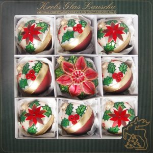 Krebs Glas Lauscha Weihnachtsbaumkugel »Old England«, (Set, 9 St.), mundgeblasen