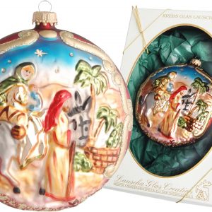 Krebs Glas Lauscha Weihnachtsbaumkugel »Reise nach Bethlehem«, (1 St.), mundgeblasen