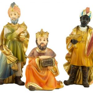 Krippenursel Krippenfigur »Krippenfiguren Heilige drei Könige 3-tlg., ca. 11 cm, K 504-02« (3 St., 3-tlg), handbemalte Krippenfiguren
