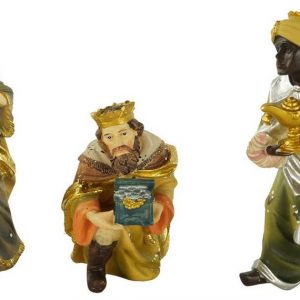 Krippenursel Krippenfigur »Krippenfiguren Heilige drei Könige 3-tlg., ca. 15 cm, K 077-02« (3 St., 3-tlg), handbemalte Krippenfiguren