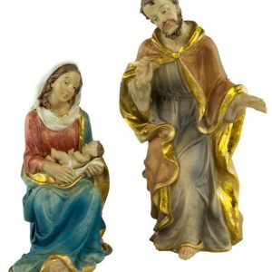 Krippenursel Krippenfigur »Krippenfiguren Heilige Familie 2-tlg., ca. 17 cm, YBÖ087« (2 St., 2-tlg), handbemalte Krippenfiguren