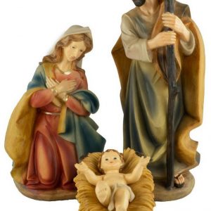 Krippenursel Krippenfigur »Krippenfiguren Heilige Familie 4-tlg., ca. 40 cm, K 185-01« (4 St., 4-tlg), handbemalte Krippenfiguren