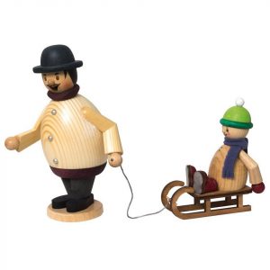 Kuhnert Räuchermännchen »33157, mit Mäxchen auf Schlitten«, Made in Germany