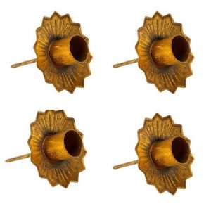 LB H&F Lilienburg Adventskranz »4 Stück Adventskranzstecker Kerzenstecker Kerzenhalter Adventskranz Deko selber basteln dekorieren DIY Metall…