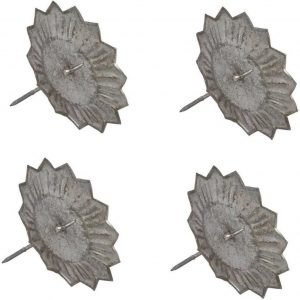 LB H&F Lilienburg Adventskranz »4 Stück Kerzenstecker Kerzenhalter Kerzenpics Adventskranz Adventskranzstecker Metall Shabby Vintage Deko…