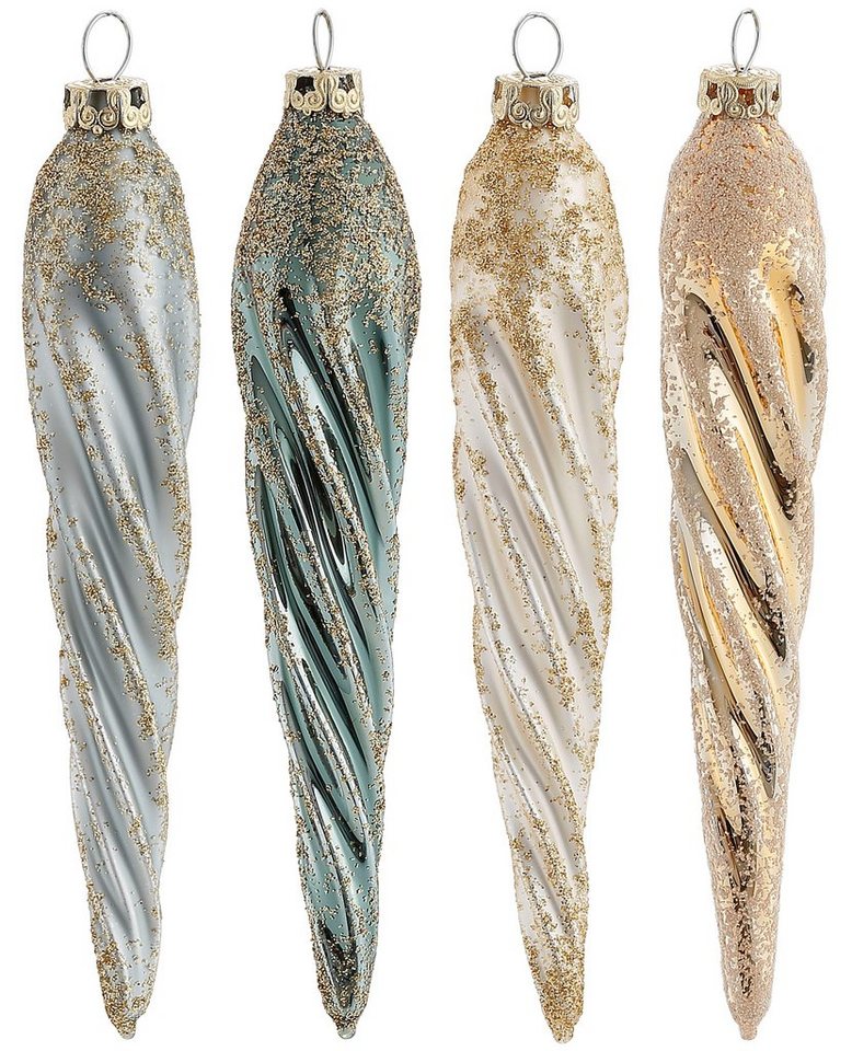 Leonique Christbaumschmuck »Essone« (4-tlg), gedrehte Zapfen, Höhe ca. 11 cm