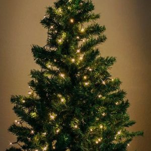 Linder Exclusiv GmbH LED-Baummantel »Oktopus«, 176-flammig, LED Lichtervorhang 2m 8 Stränge 176LED Timer Lichterkette Trafo Außen Neu