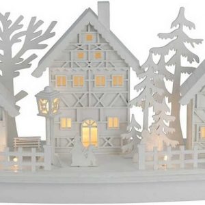 made2trade Weihnachtsdorf »Holz«, mit LED Beleuchtung, farblich sortiert, weiß