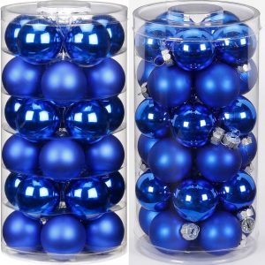 MAGIC by Inge Weihnachtsbaumkugel »Vibrant Blue« (60 St), hochwertiger Echtglas-Weihnachtsschmuck, Ø 4 cm und Ø 6 cm