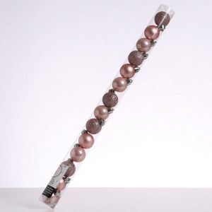 MARELIDA Weihnachtsbaumkugel »Christbaumkugel Weihnachtskugel bruchfest 3cm glänzend matt glitzernd rosa 14St.« (14 St)
