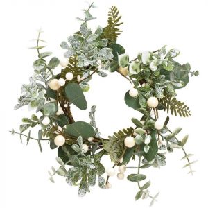 matches21 HOME & HOBBY Adventskranz »Weihnachtskranz Blätter Beeren Glöckchen Kunststoff Ø 22 cm«