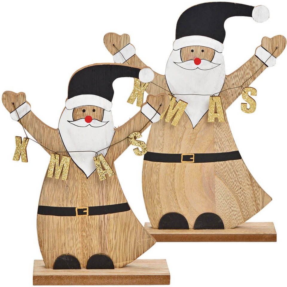 matches21 HOME & HOBBY Dekofigur »Nikolaus & XMAS Buchstaben Weihnachtsdeko Holz 18 cm« (1 St) – Bild 2