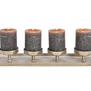 matches21 HOME & HOBBY Kerzenhalter »4 Kerzenhalter Tablett Adventsgesteck für Stumpenkerzen 44 cm«