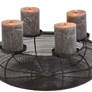 matches21 HOME & HOBBY Kerzenhalter »Adventskranz Draht gewickelt & 4 Kerzenhalter Ø 38 cm«