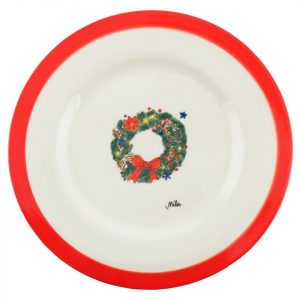 Mila Teller »Mila Keramik-Teller Weihnachtskranz ca 26 cm D«, (1 St)