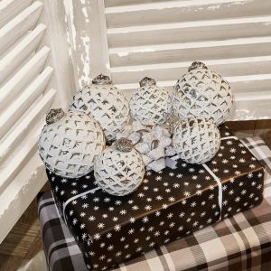 Mirabeau Christbaumschmuck »Weihnachtsschmuck 6er Set Ambria antikweiß«