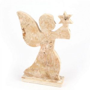mitienda Dekoobjekt »Deko Engel 21cm Natur, Weihnachtsdeko«