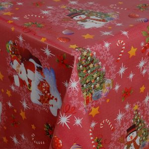 Moderno Tischdecke »Wachstuch Tischdecke Wachstischdecke Weihnachten abwaschbar Zuckerstange Rot«, Abwaschbar