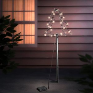 Mojawo Lichtervorhang »LED 3D Weihnachtsbaum Weihnachtsbeleuchtung Tannenbaum Außen 52 LEDs Batterie«