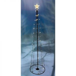 Mojawo Lichtervorhang »LED Metall Weihnachtsbaum mit Stern warmweiß 70 LEDs 120cm«