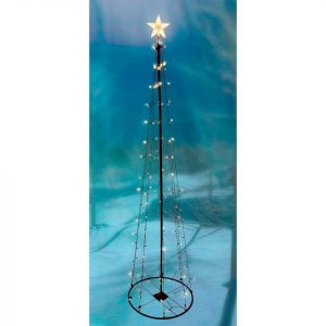 Mojawo Lichtervorhang »XL LED Metall Weihnachtsbaum mit Stern warmweiß 106 LEDs 180cm«