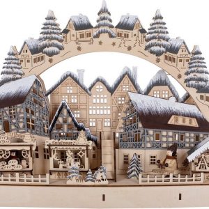 Myflair Möbel & Accessoires LED Schwibbogen (1-tlg), aus Holz, mit LED Beleuchtung, Höhe ca. 31 cm