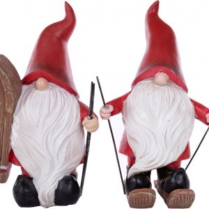 Myflair Möbel & Accessoires Weihnachtsfigur, (Set, 2 St.), Wichtel auf Skiern, Höhe ca. 20 cm